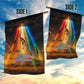 South Africa Safari UFO Garden Flag African Wildlife Sci-Fi Galaxy Space And Mandela