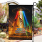 South Africa Safari UFO Garden Flag African Wildlife Sci-Fi Galaxy Space And Mandela