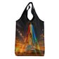 South Africa Safari UFO Grocery Bag African Wildlife Sci-Fi Galaxy Space And Mandela