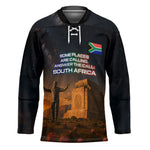 South Africa Safari UFO Hockey Jersey African Wildlife Sci-Fi Galaxy Space And Mandela