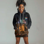 South Africa Safari UFO Hoodie Dress African Wildlife Sci-Fi Galaxy Space And Mandela