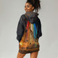 South Africa Safari UFO Hoodie Dress African Wildlife Sci-Fi Galaxy Space And Mandela