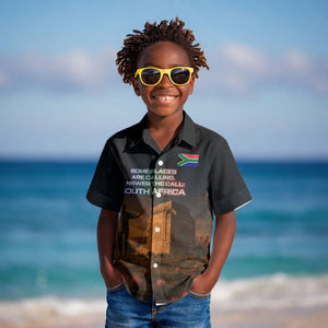 South Africa Safari UFO Kid Hawaiian Shirt African Wildlife Sci-Fi Galaxy Space And Mandela