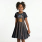 South Africa Safari UFO Kid Short Sleeve Dress African Wildlife Sci-Fi Galaxy Space And Mandela