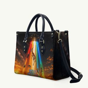 South Africa Safari UFO Leather Bag African Wildlife Sci-Fi Galaxy Space And Mandela