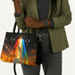 South Africa Safari UFO Leather Bag African Wildlife Sci-Fi Galaxy Space And Mandela
