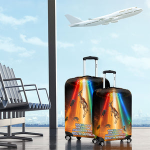 South Africa Safari UFO Luggage Cover African Wildlife Sci-Fi Galaxy Space And Mandela