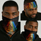 South Africa Safari UFO Neck Gaiter African Wildlife Sci-Fi Galaxy Space And Mandela