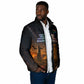 South Africa Safari UFO Padded Jacket African Wildlife Sci-Fi Galaxy Space And Mandela