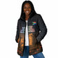 South Africa Safari UFO Padded Jacket African Wildlife Sci-Fi Galaxy Space And Mandela