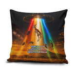 South Africa Safari UFO Pillow Cover African Wildlife Sci-Fi Galaxy Space And Mandela