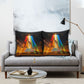 South Africa Safari UFO Pillow Cover African Wildlife Sci-Fi Galaxy Space And Mandela