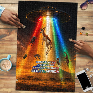 South Africa Safari UFO Puzzle African Wildlife Sci-Fi Galaxy Space And Mandela