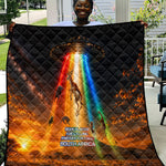 South Africa Safari UFO Quilt African Wildlife Sci-Fi Galaxy Space And Mandela