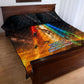 South Africa Safari UFO Quilt Bed Set African Wildlife Sci-Fi Galaxy Space And Mandela