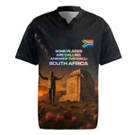 South Africa Safari UFO Rugby Jersey African Wildlife Sci-Fi Galaxy Space And Mandela