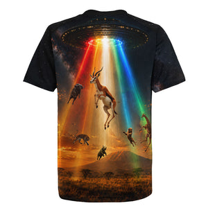 South Africa Safari UFO Rugby Jersey African Wildlife Sci-Fi Galaxy Space And Mandela