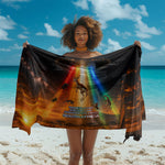 South Africa Safari UFO Sarong African Wildlife Sci-Fi Galaxy Space And Mandela