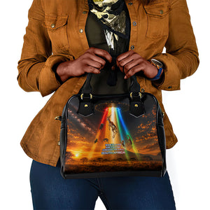 South Africa Safari UFO Shoulder Handbag African Wildlife Sci-Fi Galaxy Space And Mandela