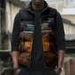 South Africa Safari UFO Sleeveless Puffer Jacket African Wildlife Sci-Fi Galaxy Space And Mandela
