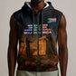 South Africa Safari UFO Sleeveless Zip Hoodie African Wildlife Sci-Fi Galaxy Space And Mandela