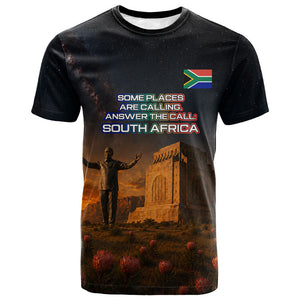 South Africa Safari UFO T shirt African Wildlife Sci-Fi Galaxy Space And Mandela