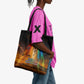 South Africa Safari UFO Tote Bag African Wildlife Sci-Fi Galaxy Space And Mandela