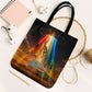 South Africa Safari UFO Tote Bag African Wildlife Sci-Fi Galaxy Space And Mandela