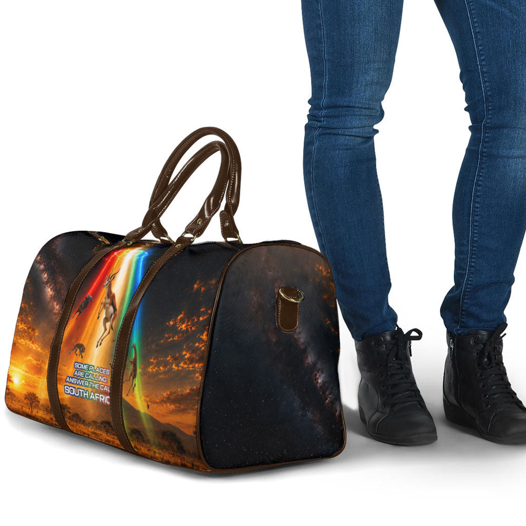 South Africa Safari UFO Travel Bag African Wildlife Sci-Fi Galaxy Space And Mandela