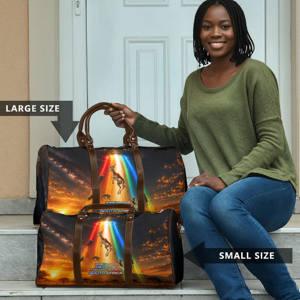 South Africa Safari UFO Travel Bag African Wildlife Sci-Fi Galaxy Space And Mandela
