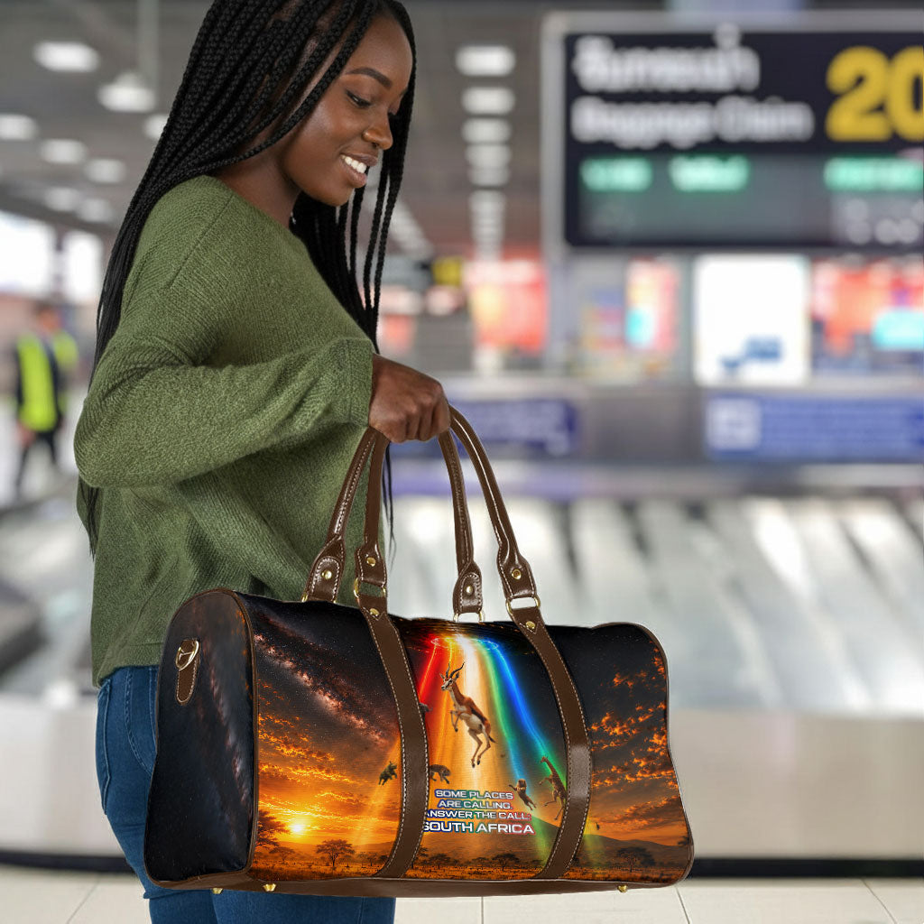South Africa Safari UFO Travel Bag African Wildlife Sci-Fi Galaxy Space And Mandela
