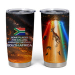 South Africa Safari UFO Tumbler Cup African Wildlife Sci-Fi Galaxy Space And Mandela