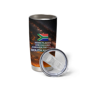South Africa Safari UFO Tumbler Cup African Wildlife Sci-Fi Galaxy Space And Mandela
