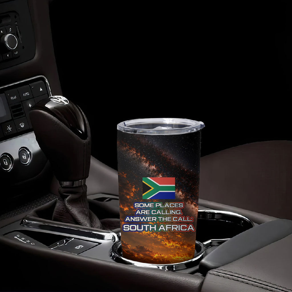 South Africa Safari UFO Tumbler Cup African Wildlife Sci-Fi Galaxy Space And Mandela