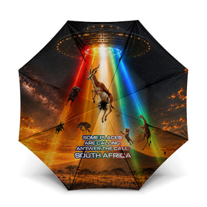 South Africa Safari UFO Umbrella African Wildlife Sci-Fi Galaxy Space And Mandela