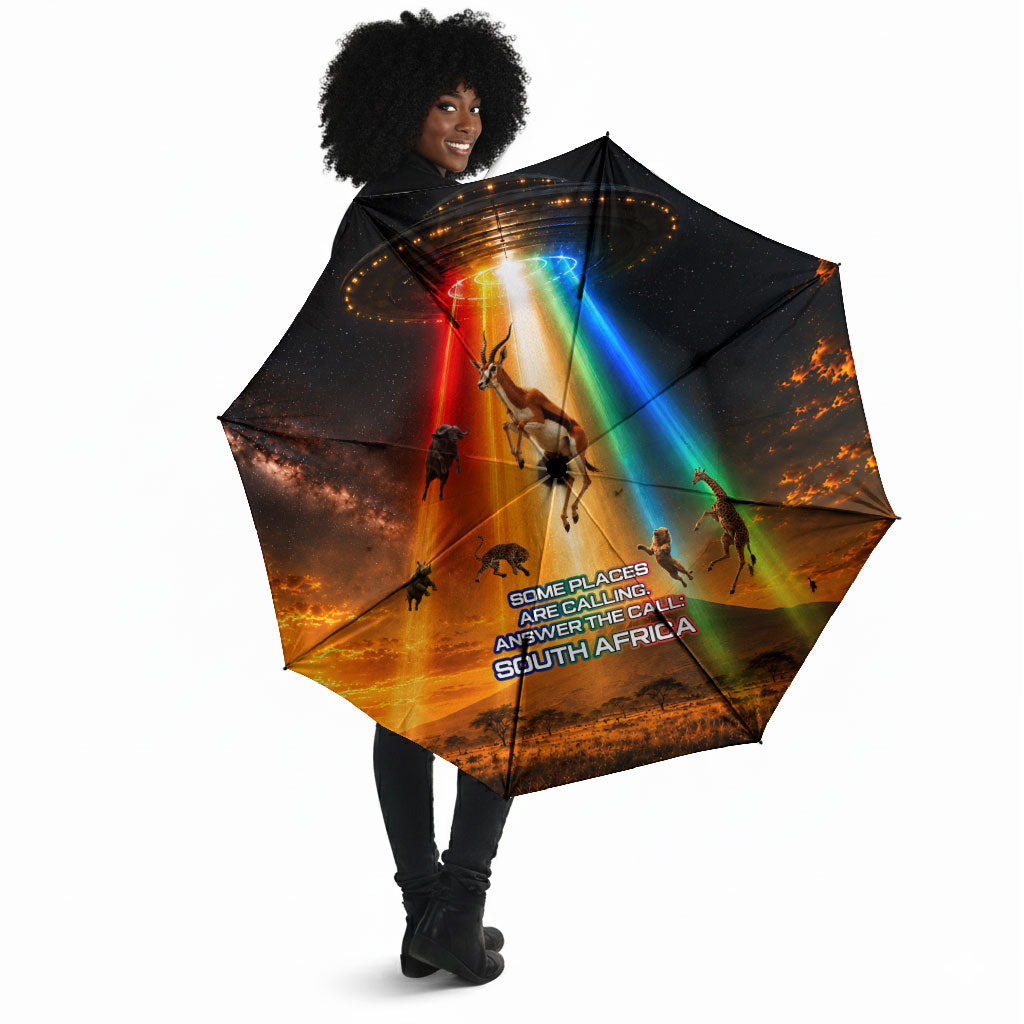 South Africa Safari UFO Umbrella African Wildlife Sci-Fi Galaxy Space And Mandela