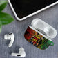 Black History Portrait Collage AirPods Case Africa Empowering They Not Like Us Quote in Grunge Paint - African Pride