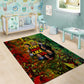 Black History Portrait Collage Area Rug Africa Empowering They Not Like Us Quote in Grunge Paint - African Pride