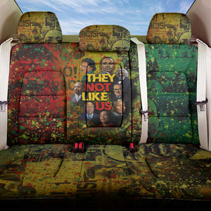 Black History Portrait Collage Back Car Seat Cover Africa Empowering They Not Like Us Quote in Grunge Paint - African Pride