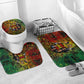Black History Portrait Collage Bathroom Set Africa Empowering They Not Like Us Quote in Grunge Paint - African Pride