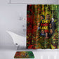 Black History Portrait Collage Bathroom Set Africa Empowering They Not Like Us Quote in Grunge Paint - African Pride