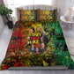 Black History Portrait Collage Bedding Set Africa Empowering They Not Like Us Quote in Grunge Paint - African Pride