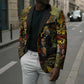 Black History Portrait Collage Blazer Africa Empowering They Not Like Us Quote in Grunge Paint - African Pride