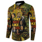 Black History Portrait Collage Button Sweatshirt Africa Empowering They Not Like Us Quote in Grunge Paint