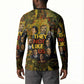Black History Portrait Collage Button Sweatshirt Africa Empowering They Not Like Us Quote in Grunge Paint