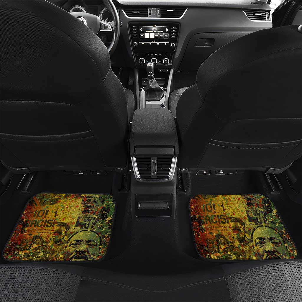Black History Portrait Collage Car Mats Africa Empowering They Not Like Us Quote in Grunge Paint - African Pride