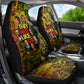 Black History Portrait Collage Car Seat Cover Africa Empowering They Not Like Us Quote in Grunge Paint - African Pride