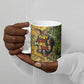 Black History Portrait Collage Ceramic Mug Africa Empowering They Not Like Us Quote in Grunge Paint - African Pride