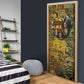 Black History Portrait Collage Door Cover Africa Empowering They Not Like Us Quote in Grunge Paint - African Pride