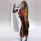Black History Portrait Collage Hooded Blanket Africa Empowering They Not Like Us Quote in Grunge Paint - African Pride